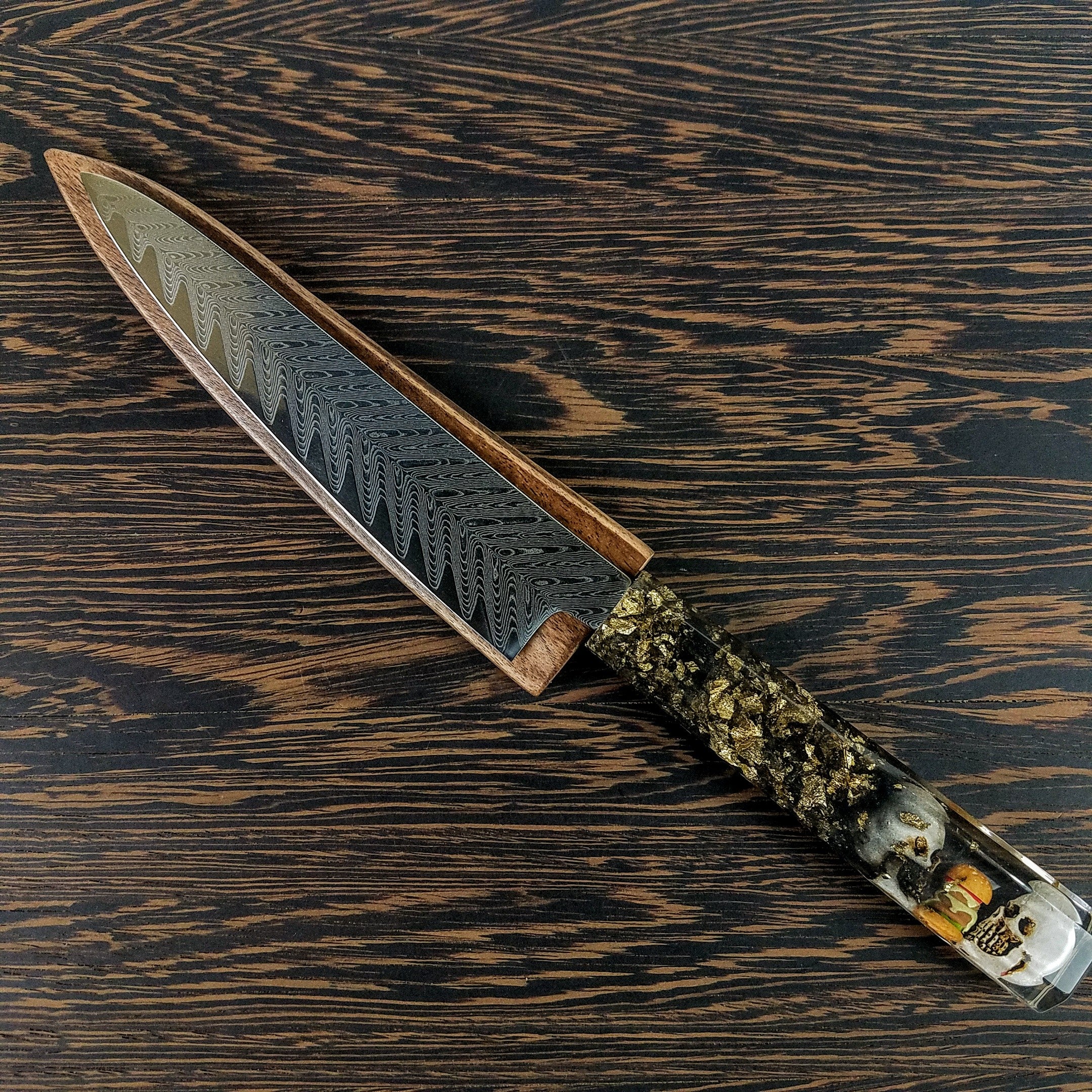 Dirty Double Decker - 6in (150mm) Damascus Petty Culinary Knife - Soul Built