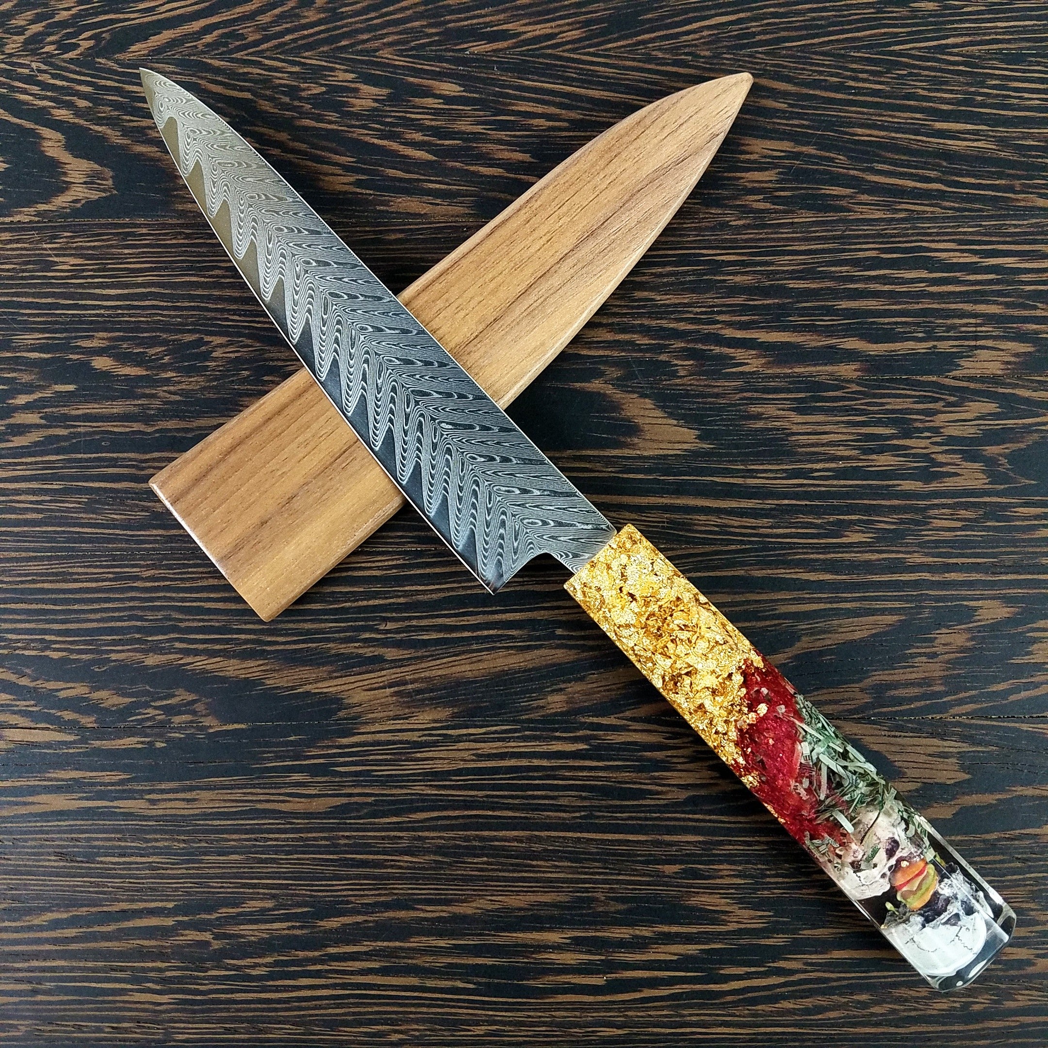Burger - 6in (150mm) Damascus Petty Culinary Knife - Soul Built