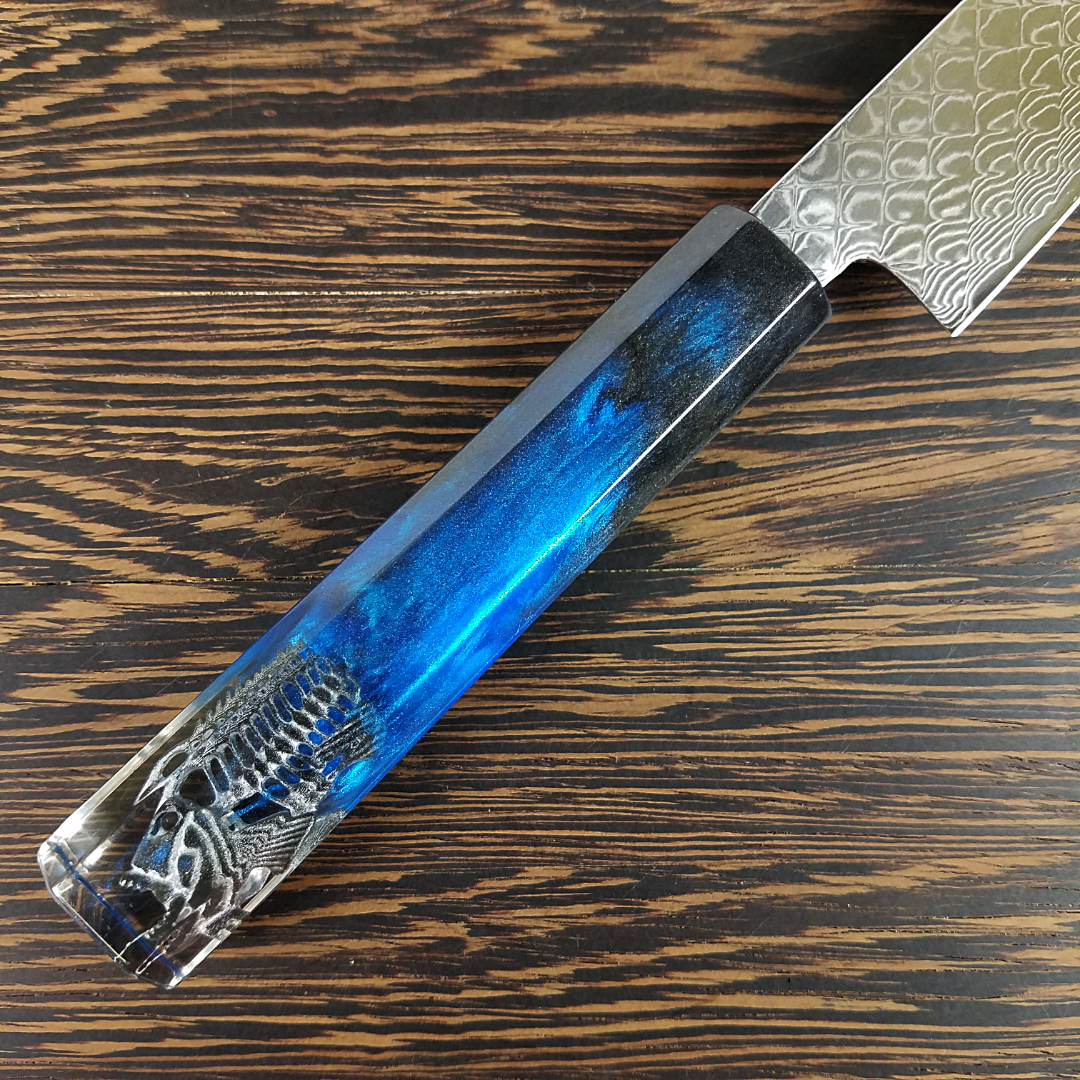 Starburst Nebula - 6in (150mm) Damascus Petty Culinary Knife - Soul Built