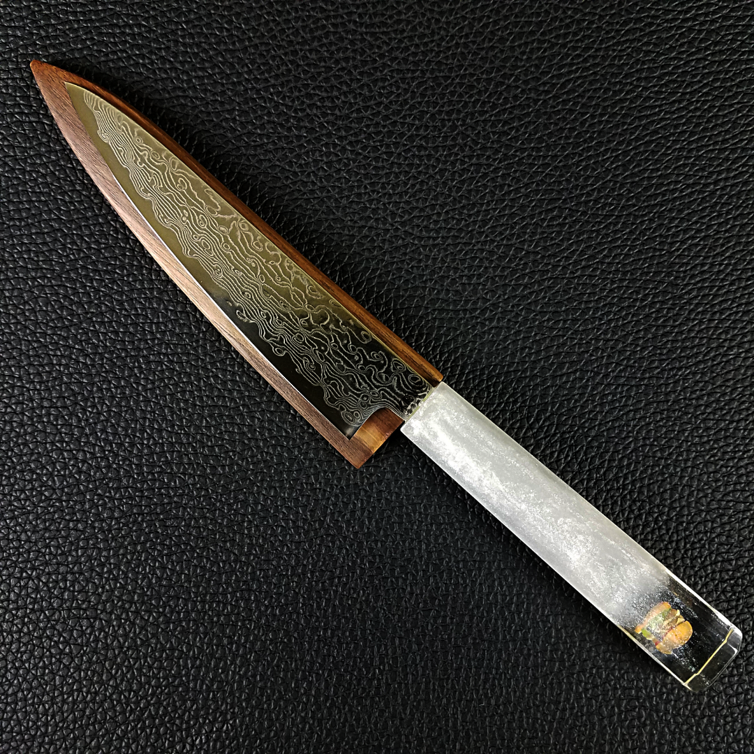 Snow Burger - 6in (150mm) Damascus Petty Knife - Soul