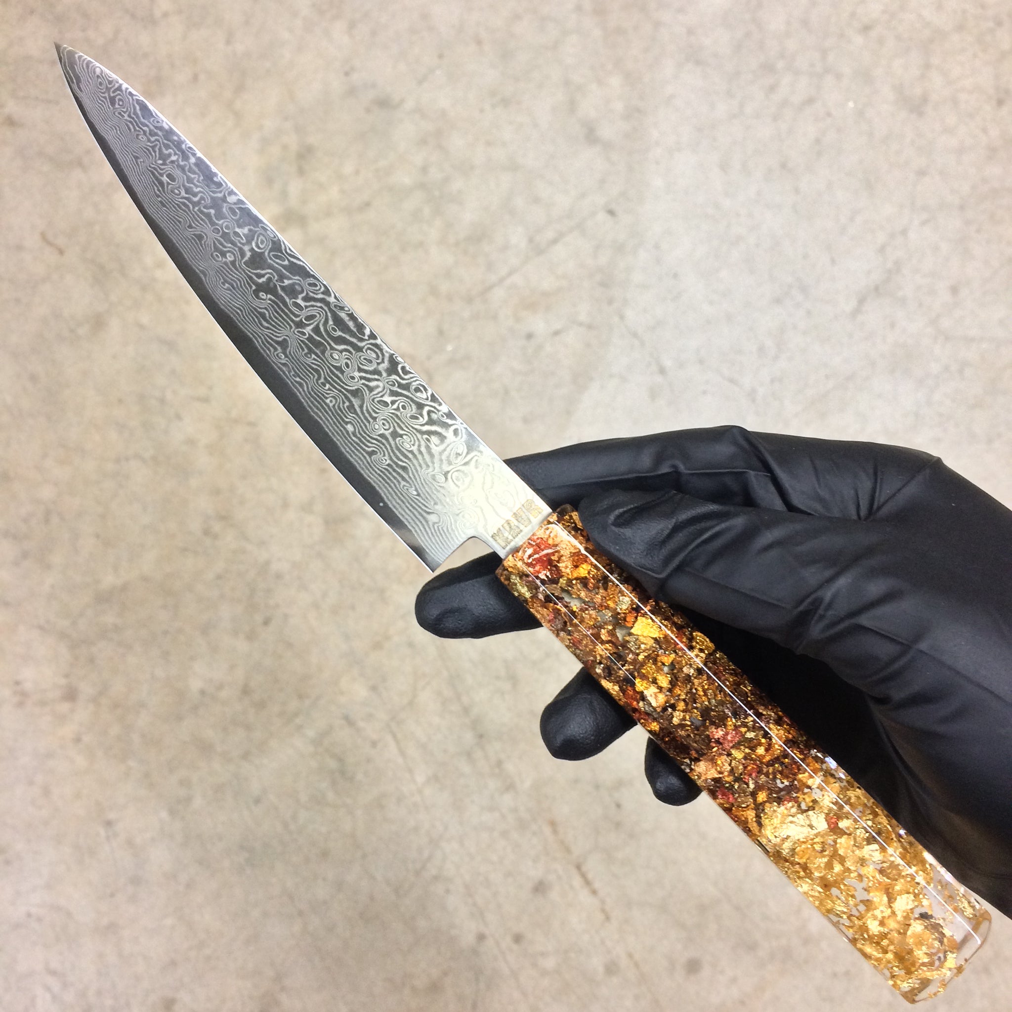 Honey Dagger - 6in (150mm) Damascus Petty Culinary Knife - Soul Built