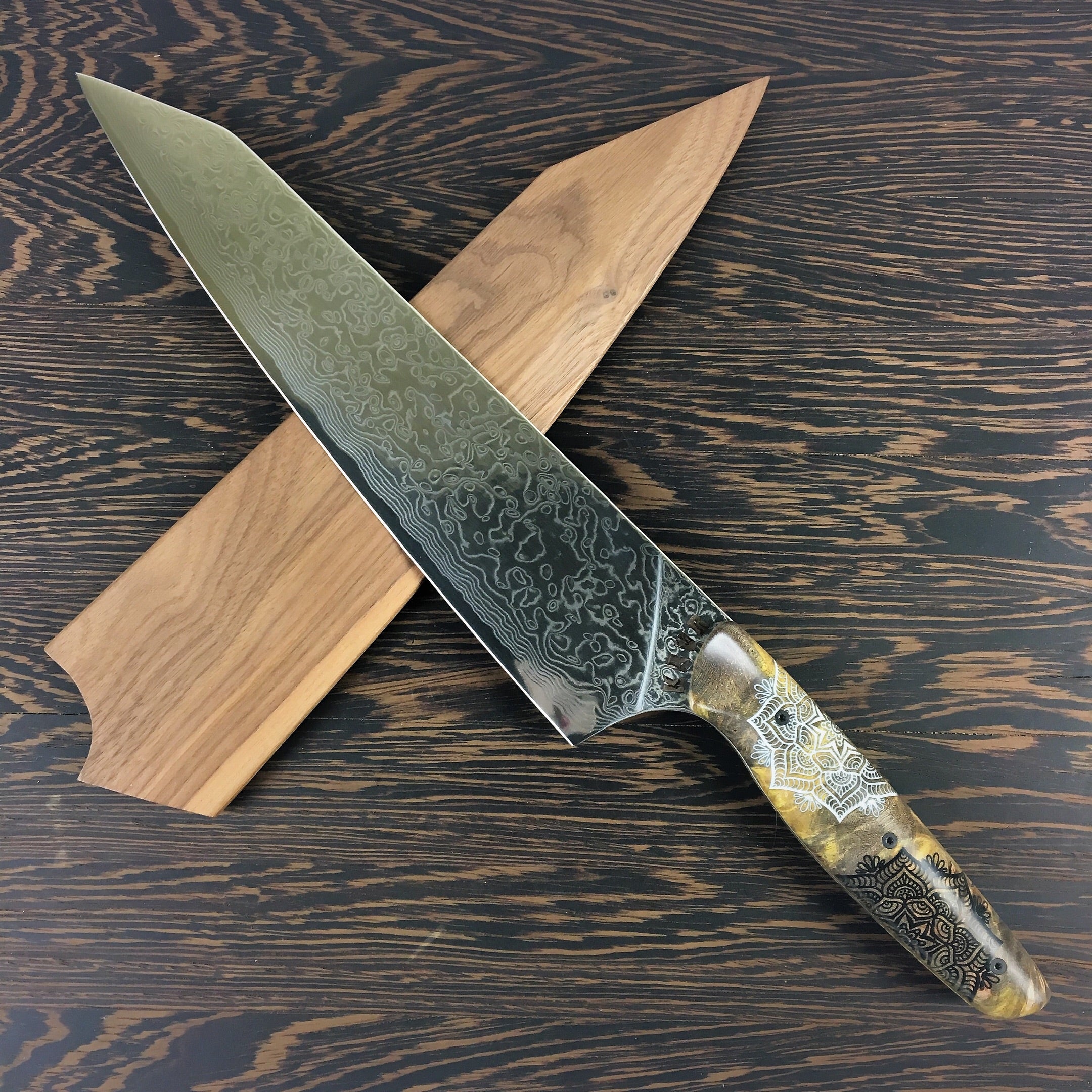 Gyuto K-tip 10in Chef's Knife - Dragonscale Damascus - BLADE ONLY - Soul  Built