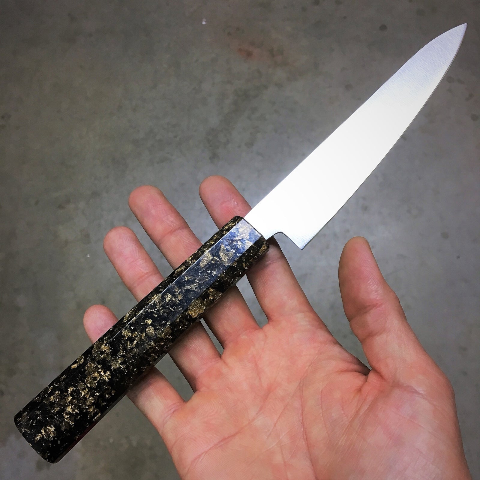 Custom Gyuto K-tip 10in Chef's Knife - Herringbone Damascus - Fire Han -  Soul Built