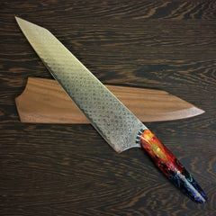 Custom Gyuto K-tip 10in Chef's Knife - Herringbone Damascus - Fire Han -  Soul Built